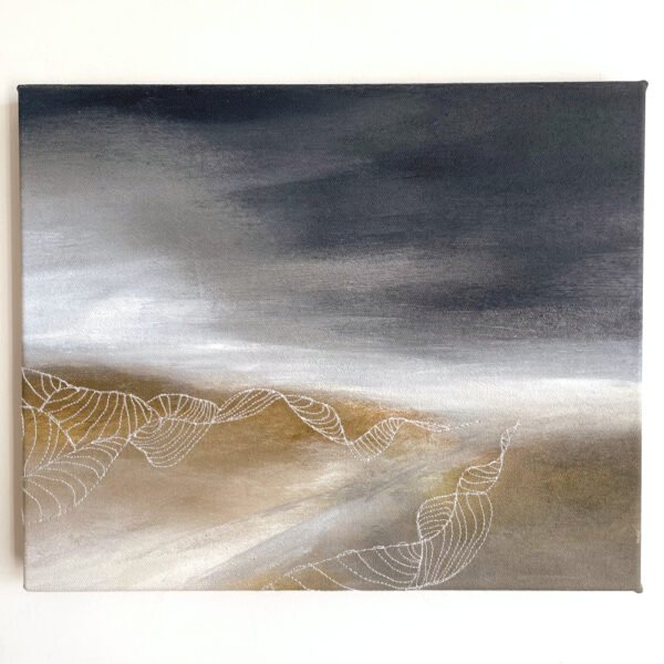 "Following the ley line" painting by Annabelle Ozanne